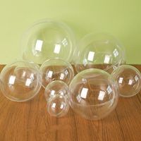 Party Decoration Plastic Openable Hollow Transparent Christmas Ball With Hole For DIY Festival Hanging Gift StorageParty
