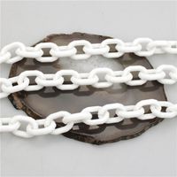 Ciondoli 10 metri 1STR/lotto di alta qualità a catena acrilica bianca forma alla moda per braccialetti/collana accessori all'ingrosso