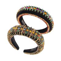 colorful diamond headbands for women luxury designer Baroque diamonds headband bohemian vintage hair band jewelry accessories love290F