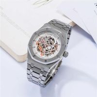 Herren Skeleton Automatische mechanische Uhr Leuchtende Wasserdichte Herren Mode Sport Armbanduhr Luxus Saphir Kristall Watch285A