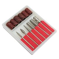 6PCS Lot Nail Art Supplies Electric Drill Bits File Standing Grinding Head Sand Replacement Polish Machine Set Kit Manicure Tool286G
