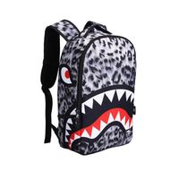 Fashion Young Boys Girls Backpack Middle School Dusineas Saison Sac à dos Cool Shark School Bag Travel Double Spowler Bag306U