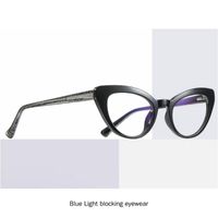 أزياء النظارات الشمسية إطارات mincl/ 2022 نظارات حظر الضوء الأزرق للنساء TR90 Frame Eyeglasses Bling Cat Computer nxfashion