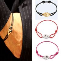 luxury designer jewelry women love bracelets For Women Fashion Jewelry red Rope Bracelet Handcuffs silver hand rope bracelets Hors236J