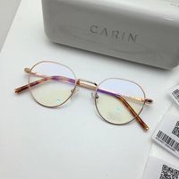 Óculos de sol da moda quadros da marca coreana Pure Titanium Glasses Frame Irregular Optical Men Men Mul