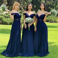 Antología enero Biblioteca troncal Elegantes Vestidos De Dama De Honor Azul Marino al por mayor a precios  baratos | DHgate