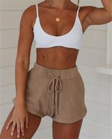 Женские шорты летние повседневные пляжные высокие талию короткие модные леди Женщины кружев