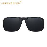 Sunglasses Square Polarized Man Clip On Flip Up Sun Glasses Car Driver Night Vision Goggles Driving Men Women OculosSunglasses