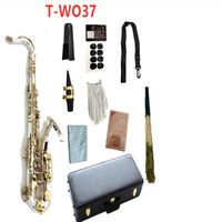 Yanagisawa WO37 Tenor BB Tune Saxofone B Instrumentos musicais de bronze planos Níquel SAX BORDO PLATENHO COM SAX COM CASE MONTEGALE273Y
