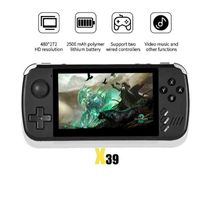 POWKIDDY X39 4.3 Inch IPS Screen Handheld Game Console Support Wired Controllers HD TV Out PS1 Retro Video Games Media Player H220426