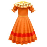 Encanto Cosplay Kostüm Slim Fit Girl Kleider Party Carnival Halloween Prinzessin Print Ball Kleider für Kinder 8 Jahre