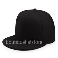 2021 One Piece Custom Blank Full Black Sport Fitted Cap Men's Women's Full Clofle Caps Casual Leisure Solid Color fashio215e