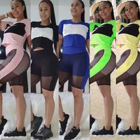 Yaz Giyim Tasarımcı Trailtsuits Kadınlar 2 Parça Set Kıyafetleri Gündelik T Shirt Şort Jogger Sport Takım Moda Mektubu Baskı O-Neck K111