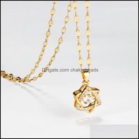 Pendant Necklaces Pendants Jewelry Classic Hexagram Star Of David Necklace Stainless Steel Anniversary Gift Judaica Hebrew Israel Faith La