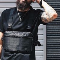 waist bags cross body Chest Rig Bag Streetwear Black Hip Hop Fanny Pack Men Adjustable Tactical Kanye Packs255S