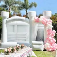 4. 5x4m White Wedding Inflatable Bouncers Bounce House With S...