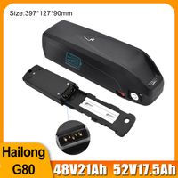Hailong Ebike Battery 52V 17.5AH 36V 28AH 48V 21AH BATTERIE DE BICYLE ÉLECTRIQUE POUR 1500W 1000W 750W 500W MOTEUR