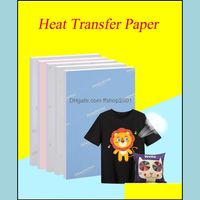 Produkty papierowe School School Business Industrial A4 Sublimacja 100 Arkusze transfer ciepła dla drukarki Inkjet Clear Color Press PRI