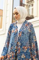 Vêtements ethniques mode floral Double costume Long Musulman Femmes Abaya Hijab Dubaï Turquie Africain Islamic Kaftan