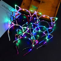 LED Antlers Headband Christmas Glowing Light Up Flashing Band Xmas Wholesale