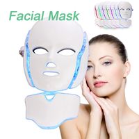 Masilla facial LED de rejuvenecimiento de 7 colores para el equipo de terapia de belleza de acné con luz facial y cuello envejecimiento de la luz PDT