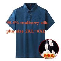 Camisetas para hombres Llegada de alta calidad Mulberry Silk Suepr Grandes hombres de verano Fashion Manga informal Camiseta de punto de punto