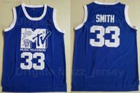Moive 33 Smith Music Television Jerseys Men Basketball University Team Color Blue Stitched And Embroidery Sports Breathable Pure Cotton Excellent Quality