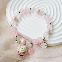 Charm Bracelets Charming Lucky Cat Pendant Bead For Women Girls Pink Jewelry Banquet Party BraceletCharm