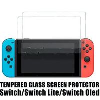 Nintendo Switch için HD Clear Premium Temperli Cam Ekran Koruyucu Lite OLED Sert Koruyucu Film Perakende Paketi Yok
