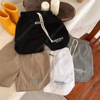 European and American High Street Brand Essential Summer Shorts New Unisex Children's Solid Color Letter Casual Pants Baby Five Leggings