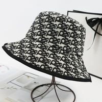 Sommer Eimer Hut für Frauen Luxus Designer Briefe Doppelte Seite Baumwollfischer