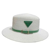 Chapéus de aba larga Panamá Triângulo Cinturão Sol para fêmea de protetor solar de verão ao ar livre Praia de solteira casual 220609