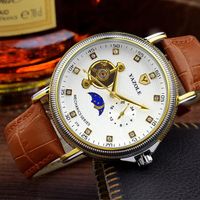 Wristwatches Yazole Men Watch Classic Leather Belt Elegant Business Fashion Waterproof Mechanical Wristwatch Relogio Masculino