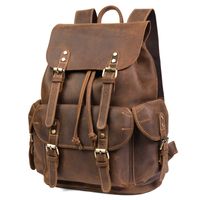 Drop Shipping Leather Rackpack Vintage Top Grade Fashion Meather Bag Pack Sag Sag Meal Male Day Pack Crazy Horse Comeersarine
