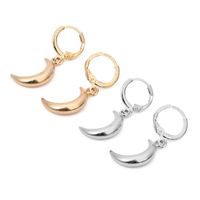Hoop & Huggie Earrings For Women Sliver Gold Color Crescent Pendant Hook Earring Fashion Jewelry Brincos Bijoux Summer