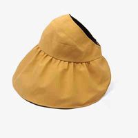 VISURI NUOVO cappello da sole per la crema solare per donne ombreggiatura Suncome Fisherman pieghettata poca primavera e berretto estivo montato 220609