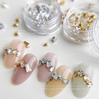 Nail Art Decorations 10Pcs 3D Crystal Rhinestones Flatback Diamonds Gold Silver Clear Horse Eyes Water Drop Shaped Jewelry Nails Decorations