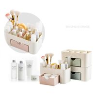 gaveta Caixa de armazenamento cosméticos Tenmo de maquiagem de maquiagem Jóias de mesa de jóias Cuidados com o compartimento do compartimento de jóias