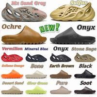 Sulfuros de espuma de huesos para hombres CUBO Mujer Onyx Onyx Resina Desert Sanded Sabla Sabio Hoot para mujer Sandalias de tobogán Sandalias de zapato Runr Leadcat ylm 36-48