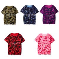 Erkek Tasarımcı T-shirt Kamuflaj Desen T Gömlek Moda Çiftler Kısa Kollu Yüksek Kaliteli Pamuk Tees 5 Renk Boyutu M-2XL