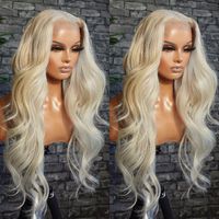 Lace Wigs 28 30 Inch 613 Honey Blonde Color Wig Remy 180% 13...