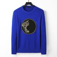 Diseñador Italia Brand Sweaters para hombres 100% Algodón Logotipo de manga larga Bordada de bordadas Autumn Invierno Combinación cómoda Combinación para hombres Mensas 3 Colores M-XXXL