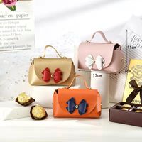 Gift Wrap Mini Handbag Design Candy Box Favor Packaging Leather Bags For Guest Baby Shower Party Chocolate Wrapping HandbagGift