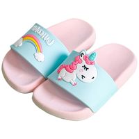 Sinifor unicorno Suihyung Boy Girl Kids Summer Kids Rainbow Slifori per interni Sandali senza slitta