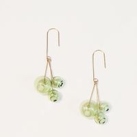 Boucles d'oreilles de bulles vertes fraîches d'origine en lustre