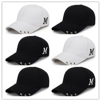 With the new trend in spring and summer sun hat lady ring baseball cap embroidery hoop man hat whole M letters2612