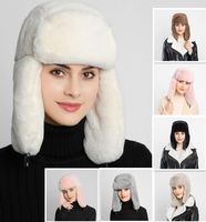 Berets Winter Women' s Faux Fur Hat Plush Warm Ear Protec...