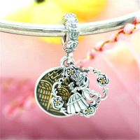 Solid 925 Sterling Silver Beauty & BST Dancing Dangle Bead F...