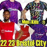 22 23 Bristol City Futbol Formaları Ev Kırmızı Uzak Mavi Robins Paterson Wells Weimann Erkek Çocuk Kitleri Çorcular Tam Setler Camisetas De Futbol Futbol Gömlekleri Üniformaları S-XXL