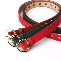 Belts Faux Leather Belt Cute Peach Heart Buckle For Girls So...